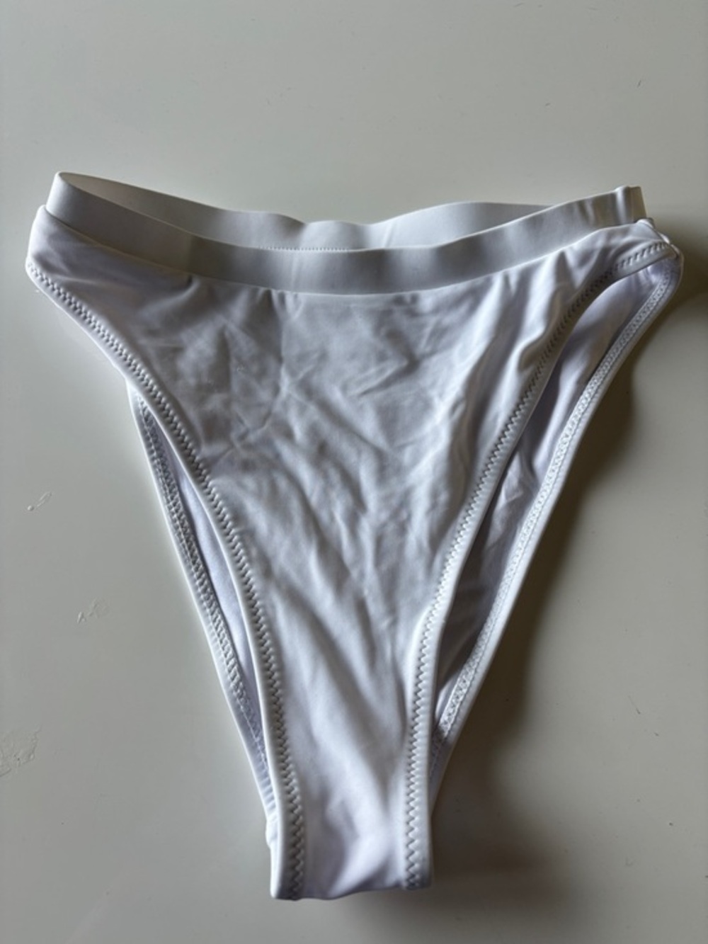 White High-Cut Bikini Bottom